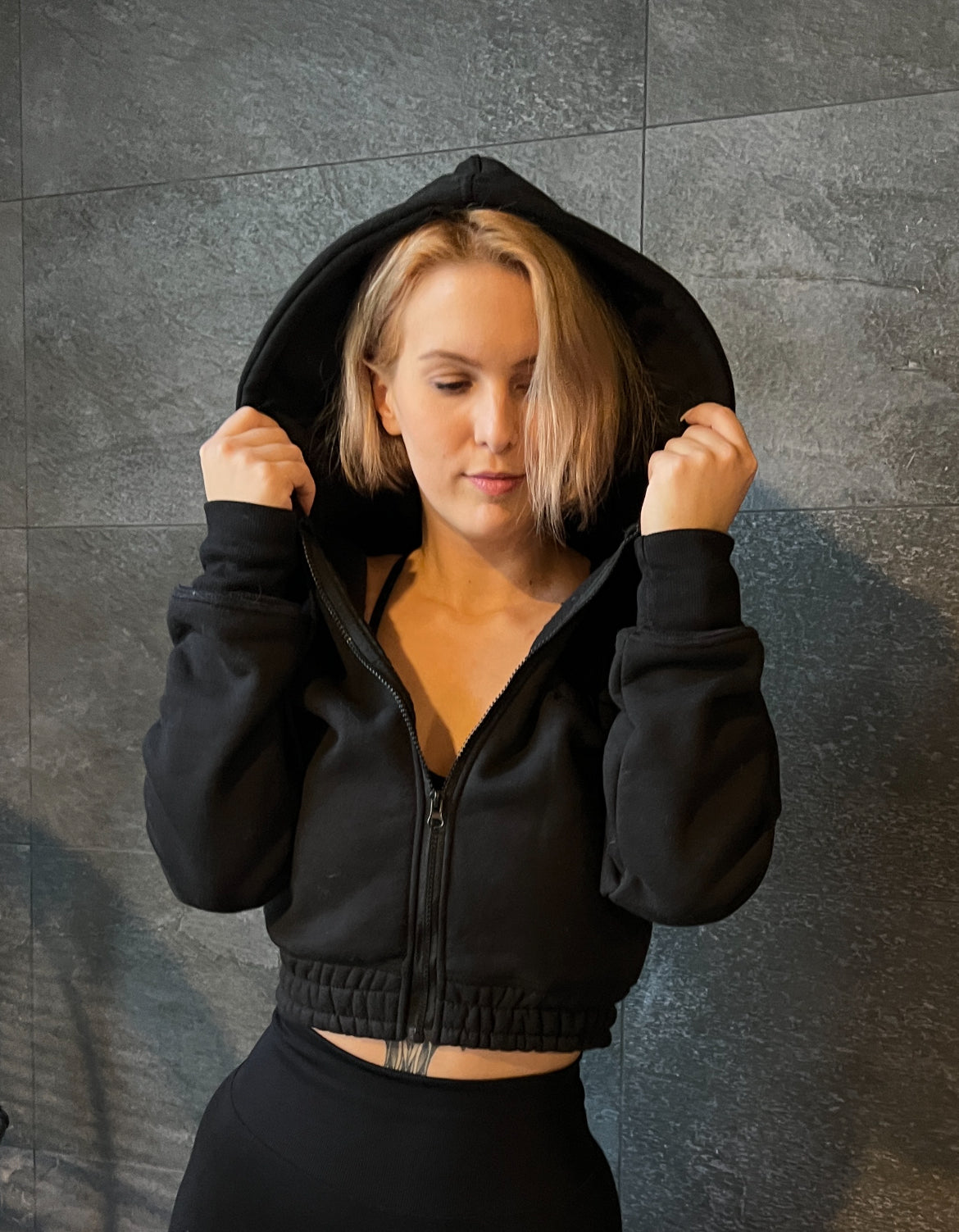Essentials Crop Hoodie
