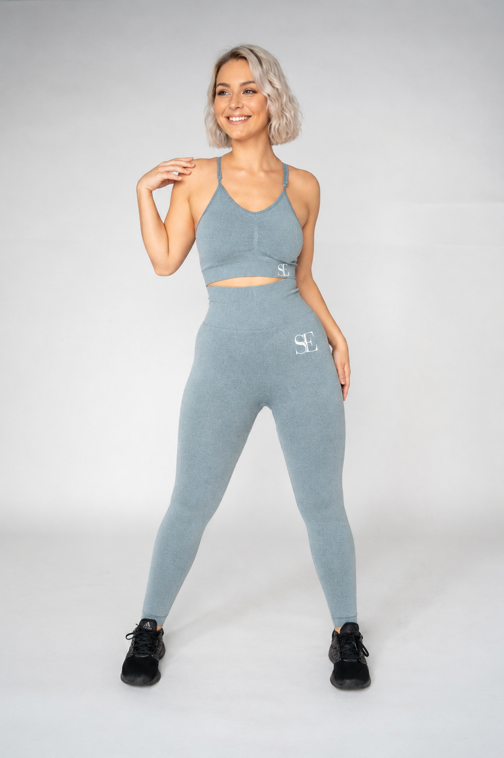 Legging blaugrau