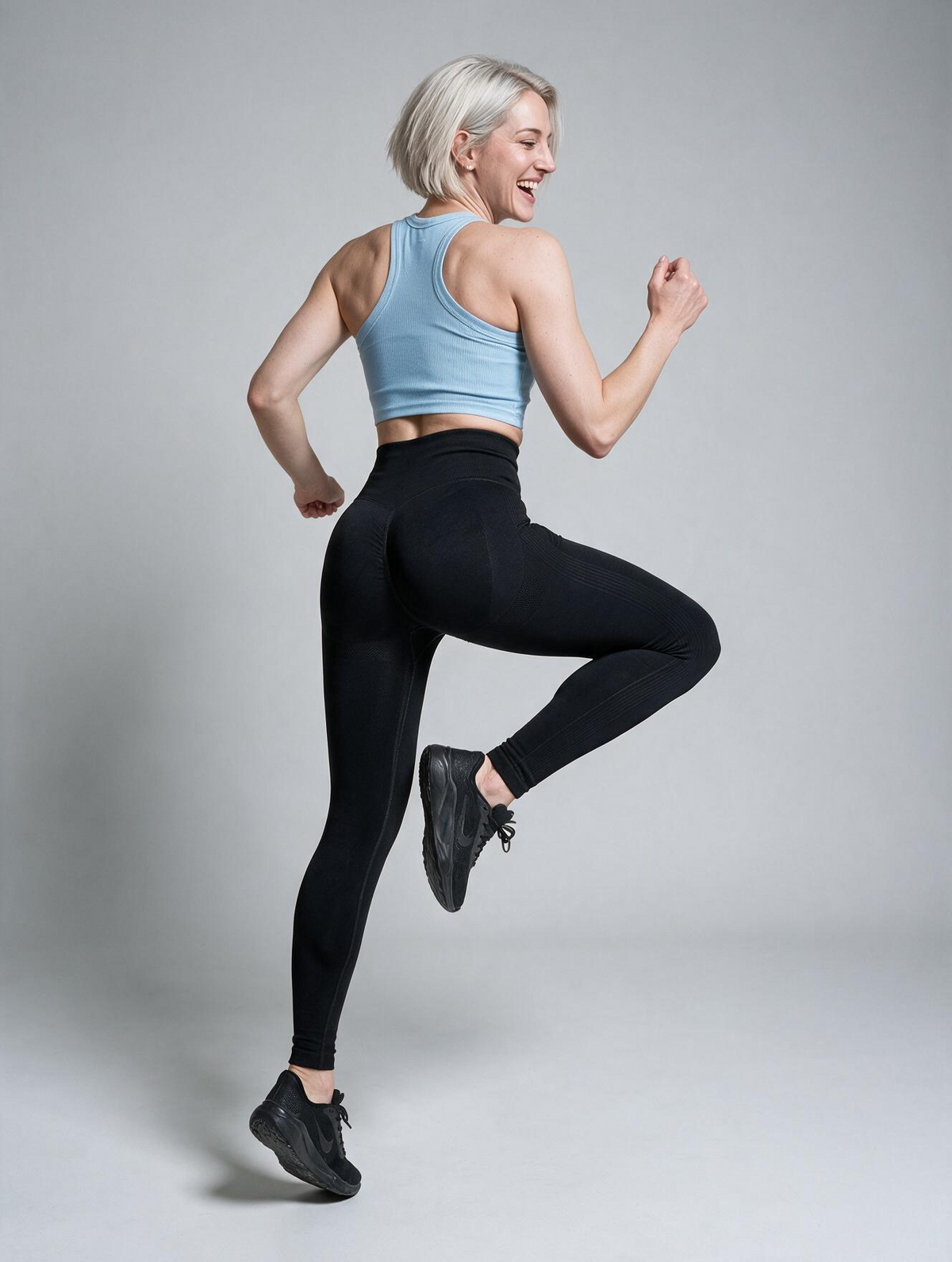 Fitness Compression Leggings - schwarz