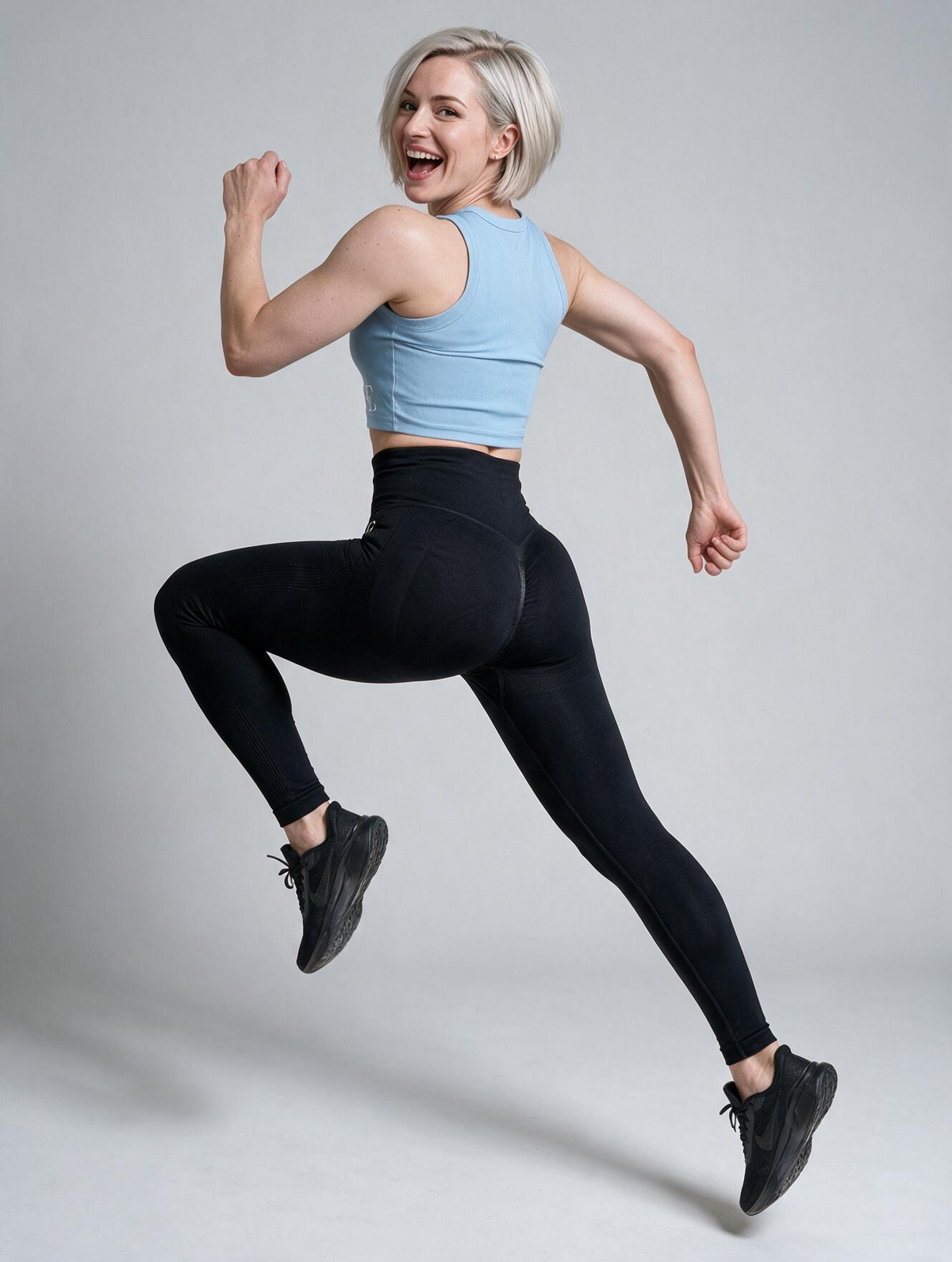 Fitness Compression Leggings - schwarz